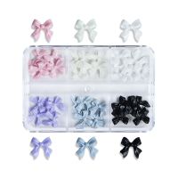 【CW】 30pcs Kawaii Bow Decorations Matte Nails Charms Designs Resin Accessories