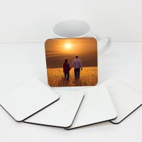 1PC DIY Sublimation Blank Coaster Wooden Cork Cup Pad MDF Round Square Shaped Cup Mat For Party Favor Gift