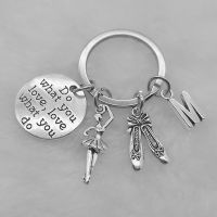 hot【DT】 A-Z Ballet Dancer Keychain Shoes Couple Jewelry