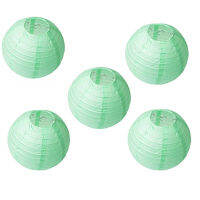 5ชิ้นมิ้นท์สีเขียวโคมไฟกระดาษ L Anterne Chinoise P Apier Lampion แต่งงานกลางแจ้งในร่มพรรคแขวน Diy ตกแต่งโปรดปราน *