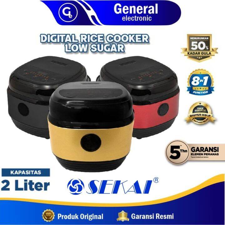 Rice Cooker Digital SEKAI Low Sugar Low Carbo / Penanak Nasi Magic Com