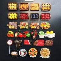 Gourmet Fruits From All Over The World Hand-Painted Three-Dimensional Craft Decorations Childrens Early Education Gifts Magnetic Refrigerator Stickers 【Refrigerator sticker】♗❁卍