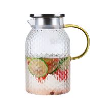 Glass Bottle Hot Cold Water Jug Juice Mug Milk Water Cup Heat-Resistant Kettle Home Carafe With Stainless Steel Filter Teapot