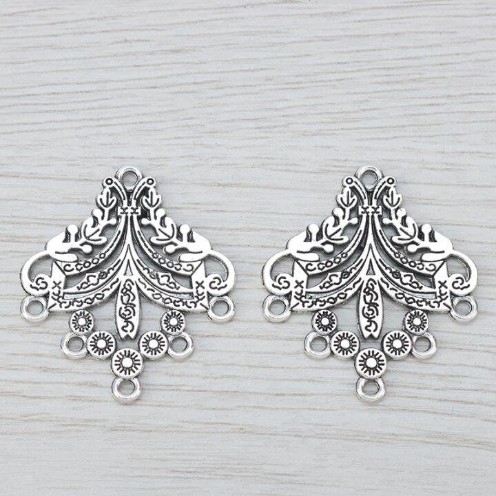 20-x-tibetan-silver-gold-color-earring-chandelier-connectors-charms-pendants-double-sided-for-jewelry-making-findings-33x29mm