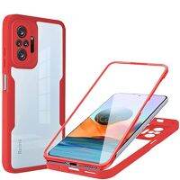 [ร้อน] Xiaomi Redmi 10C Note 10 5G 10S Pro โปร่งใส TPU นุ่มกันกระแทก360เคสป้องกันทุกส่วนของเครื่องในตัวฝาครอบปกป้องหน้าจอ