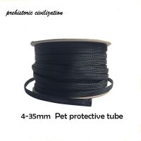 4mm-35mm black snakeskin mesh sleeve wire protective cover pet telescopic protective cover