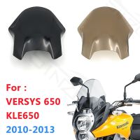 หน้าจอกระจกบังลมหน้าสำหรับ KAWASAKI VERSYS 650 KLE 650 2010 2011 2012 2013สีดำแผ่นเบนทางลม