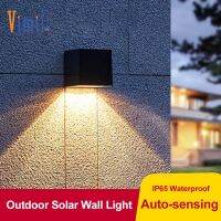 【ซื้อ 1 แถมของขวัญฟรี Vimite Led Modern ไฟติดผนังโซล่า Solar Wall Light ไฟหน้าบ้าน โคมไฟผนังนอก Waterproof ไฟอัตโนมัติ ไฟติดรั้วบ้านไฟแต่งสวนโซล่า ไฟหน้าบ้าน