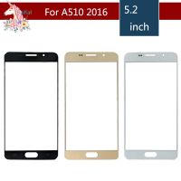 10ชิ้น/ล็อตสำหรับ A510M A510 Samsung Galaxy A5 2016 SM-A510F A510F อะไหล่แผงหน้าจอสัมผัสเลนส์กระจกด้านนอกด้านหน้า
