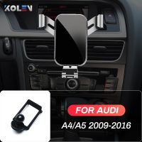 ที่จับโทรศัพท์มือถือรถสำหรับ A5 A4 Audi 2009 2010 2014 2015 2016ขาตั้งแรงโน้มถ่วง GPS อุปกรณ์ฐานยึดอุปกรณ์นำทางยึดพิเศษ