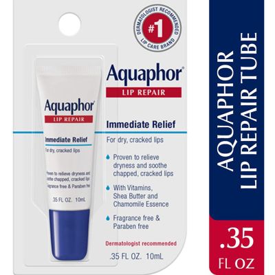 USA  ลิปมัน ฟื้นฟูริมฝีปากให้มีสุขภาพดี เนียนนุ่ม Aquaphor Lip Repair Ointment  Long Lasting Moisture to Soothe dry