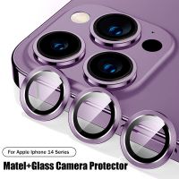 Matel Ring Camera Protector Coque For Iphone 14 Pro Max Case Lens Tempered Glass Funda On Iphone 14 ProMax Plus Lens Protect Cap  Screen Protectors