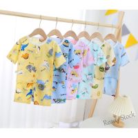 【Ready Stock】 ✻☽ C22 Childrens Baby Short Sleeve Pajamas Suit Boy Girl Kids Cotton Fashion Cartoon Cute Printing Sleepwear Nightwear