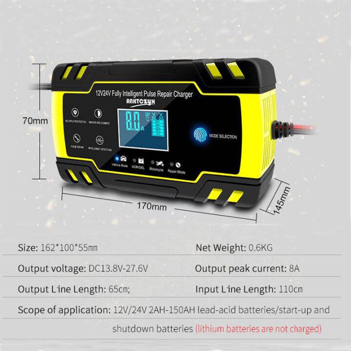 car-power-charging-1224v-8a-touch-screen-pulse-repair-lcd-power-chargers-for-car-motorcycle-lead-acid-agm-gel-wet