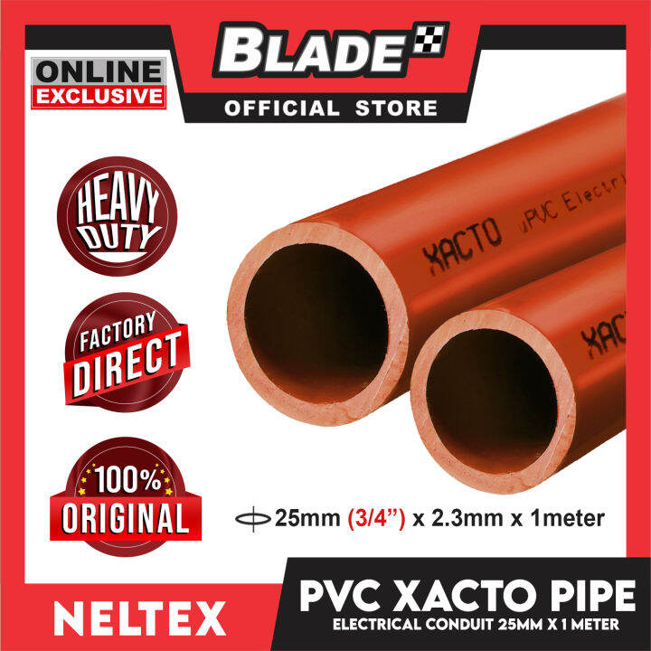 Xacto PVC Electrical Conduit Pipe 25mm(3/4'') x 1Meter Lazada PH