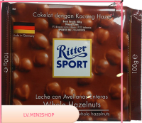 Milk Chocolate &amp; Whole Hazelnuts Ritter Sport 100 G. พร้อมส่ง.