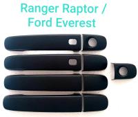 ครอบมือจับ ครอบมือจับประตู สีดำด้าน ดำ ดำด้าน 4 ประตู Ford Ranger 2017-2019 Smart Key Ford Everest 2017-2019 Smart Key ฟอร์ด เรนเจอร์ 18 19 เอเวอร์เรส 18 19 รุ่นท๊อป มีรู smart key ราคาส่ง ราคาถูก