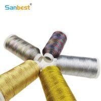 Sanbest ด้ายเย็บผ้าโลหะ9เส้นด้ายทอผ้าทำด้วยมือเครื่องประดับกำไล DIY ใหม่