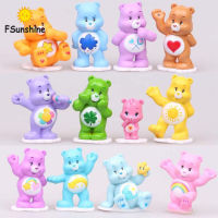 Care bear?แคร์แบร์ care bears ตุ๊กตาแคร์แบร์ หมีแคร์แบร์12ชิ้นหุ่นหุ่นจำลองหมีสายรุ้ง Care Bear หมีสีสันเครื่องประดับเค้กสำหรับของขวั【cod】