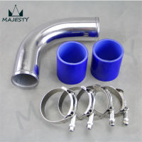 50MM 2.0 57mm 2.25" 60mm 2.36" inch 90 Degree Elbow Aluminum Turbo Intercooler Piping Tubing+Silicone hose +Clamps