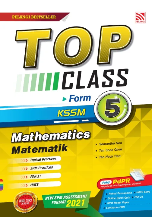Mh Buku Latihan Top Class Matematik Kssm 2021 Tingkatan 5 Lazada