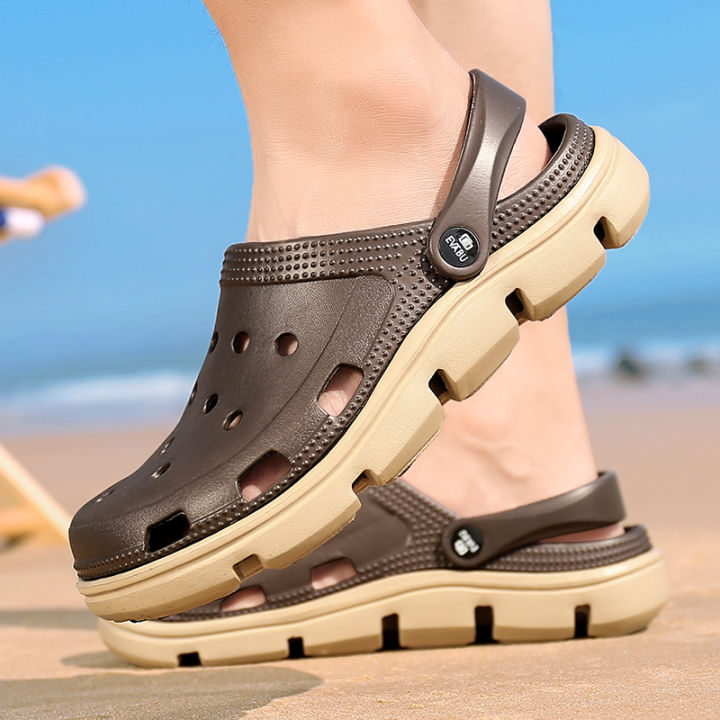 รองเท้าแตะ-croc-สำหรับผู้ชายฤดูร้อนรองเท้า-kasut-lelaki-สำหรับรองเท้าผู้ชายกลางแจ้งรองเท้าแตะลำลองรองเท้าแตะชายหาดผู้ชายรองเท้าแตะสำหรับรองเท้าแตะใส่เดินในบ้านผู้ชายรองเท้าแตะสำหรับผู้ชายรองเท้าแตะ-se