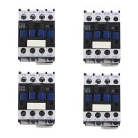 4X Power AC Contactor 1NO AC 220V 50/60Hz Coil Motor Starter Relay 32A 3-Phase-Pole