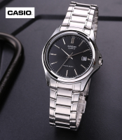 นาฬิกา Casio รุ่น  MTP-1183A-1ADF นาฬิกาผู้ชาย สายแสตนเลสสีเงิน หน้าปัดดำ -มั่นใจ ของแท้ 100% รับประกันสินค้า 1 ปีเต็ม