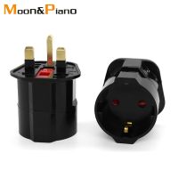 Multifunctional EU European To UK Plugs Adapter Power Converter 2 Pin Socket Travel 250V 13A Dubai Singapore Universal Adaptor Wires  Leads  Adapters