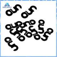 ตัวปรับสายไฟ10ชิ้นจรวดดวงจันทร์เชือกเต็นท์ลมหัวยึดสายสะพายตัวยึดรอกเชือกสีดำ L