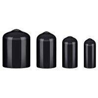 160 Pieces Rubber End Caps Flexible Bolt Covers Screw Caps Thread Protectors in 4 Sizes 1/4 to 3/4 Inch (Black)