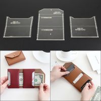 3PCS DIY Acrylic Folding Wallet Template Handmade Leather DIY Acrylic Patterns Template Leather Craft Tool leer gereedschap