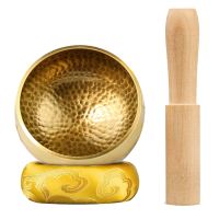 Tibetan Singing Bowl Set,Meditation Sound Bowl Cushion For Yoga, Meditation,Chakra Healing (3.3 Inch)