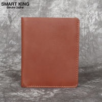 Smart King หนังวัวแท้เรียบง่ายสำหรับผู้ชายกระเป๋าสตางค์สั้น Multifuunction Card Holder