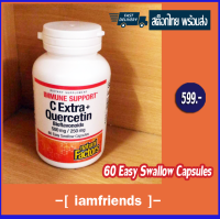 ⚡ส่งไว⚡ Natural Factors, C Extra + Quercetin, 60 Easy Swallow Capsules.