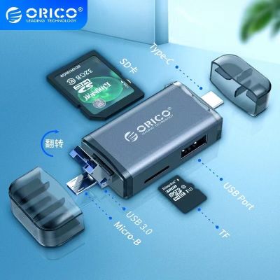 ORICO Pembaca Kartu USB 3.0 USB2.0 Typc C Pembaca Kartu 6 In 1 Memori Pembaca Kartu Pintar SD TF Adaptor Memori Pintar SD OTG Cardreader