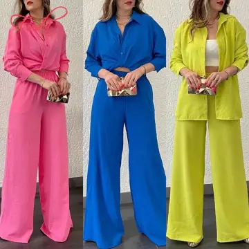 Womens Business Suits Pants Sleeve Women Home Color Sets 2Pc Short