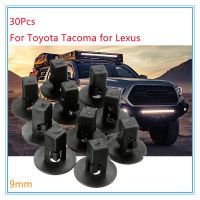 30Pcs Nylon General Clips For Fender Liner Screw Grommets 90189-06065 9MM For Toyota Tacoma for Lexus Black Car Auto Clips