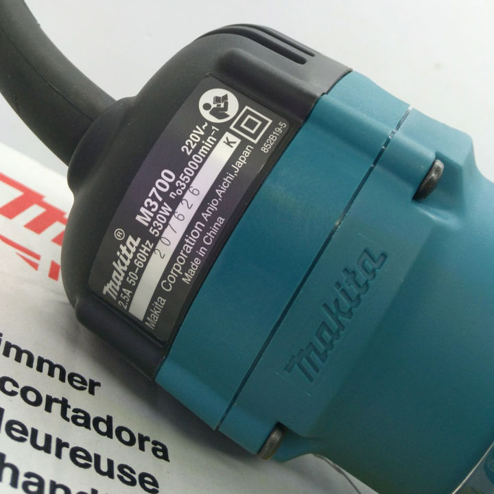 makita-รุ่น-m3700b-เครื่องทริมเมอร์ไฟฟ้า-ขนาด-1-4-นิ้ว-530-วัตต์-มากีต้าของแท้-รุ่นใหม่-มาแทนรุ่น-mt372