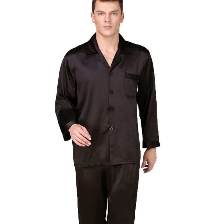 spring-autumn-plus-size-pajamas-suit-men-sleepwear-soft-faux-silk-satin-pijamas-suit-loungewear-black-elastic-waist-home-wear-vmn