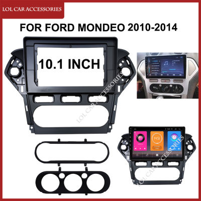 10.1นิ้วสำหรับ Ford MONDEO 2010-2014วิทยุติดรถยนต์หุ่นยนต์เล่น MP5สเตอริโอกรอบ2 Din หัวแผ่นรองรีดเส้นประ