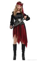 CP57.4 ชุดโจรสลัด โจรสลัด ไพเรทออฟเดอะแคริบเบียน แจ็ก สแปร์โรว์ Dress for Pirates Jack Sparrow Suit Pirates of the Caribbean Costume Party Movie Cosplay Fancy Outfit