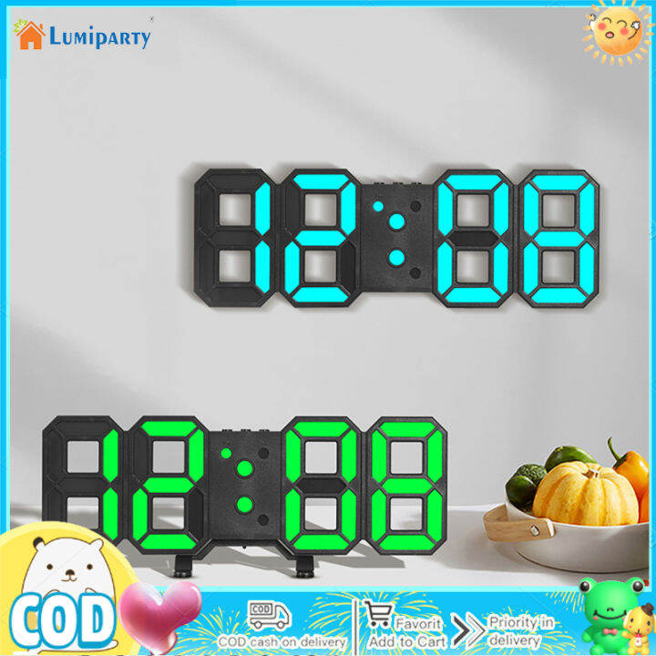 3d Led Digital Wall Clock Electronic Table Clock With Memory Function