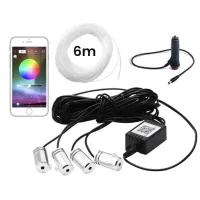 6M Lighting Trim Ambient Control Car APP RGB Interior Strip