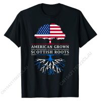 American Grown With Scottish Roots Scotland Tshirt Tshirts Cotton T Shirt For Men