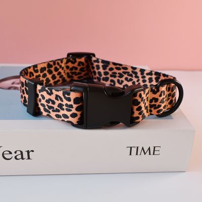 leopard color collar pet accessories designe for beagle collars dog leash dogs beagle pet kit dog collar leash