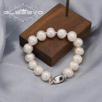 Glseevo สร้อยข้อมือไข่มุกกลมไทเชียสีขาว100% สร้อยข้อมือพรีเมี่ยมสำหรับผู้หญิงเครื่องประดับหรูหรางานปาร์ตี้วันขอบคุณพระเจ้า Gb1016