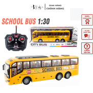 Mô hình xe buýt school bus điều khiển từ xa đồ chơi trẻ em sử dụng pin AA