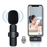 Wireless Lavalier Microphone Professional Video Recording Lapel Mic for iPhone Android Phones Live Broadcast Vlog YouTube