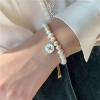 Korea Dongdamen Danshui Pearl Girlfriends Net Red Octagonal Star Bracelet Simple And Atmospheric Hand Ornament Girl